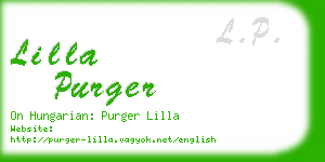 lilla purger business card